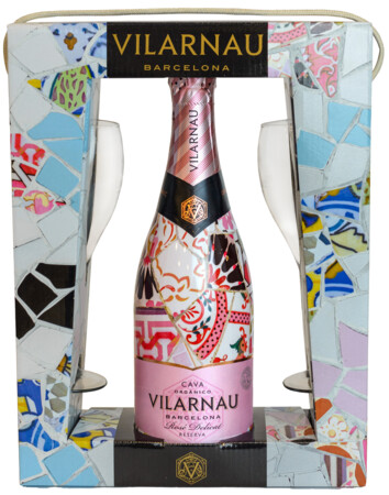 Vilarnau Giftpack rose sleeve glazen2